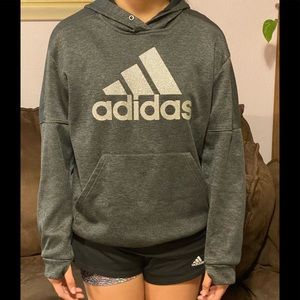 Adidas girl’s large Hoodie sweater